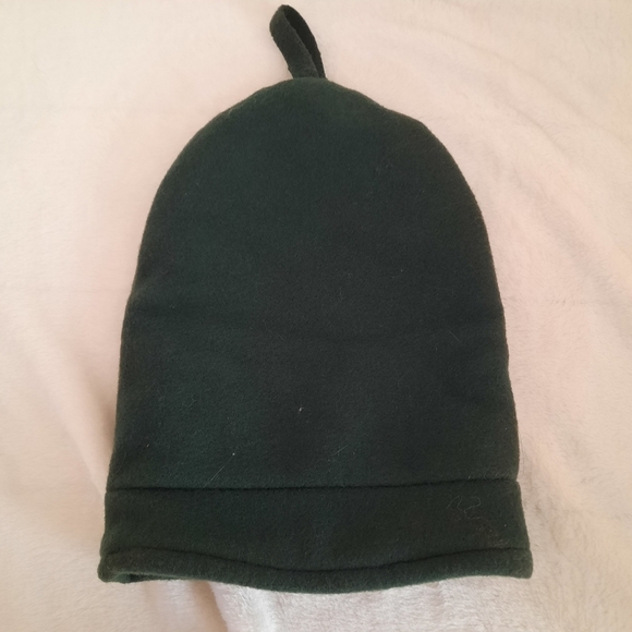 Vintage WoolWork Kitchen Wooly 100% wool dark hunter green fleece lined hat - Picture 6 of 8